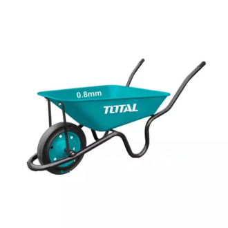 Total Wheel Barrow 120Kg 60L with 13x3" Solid Wheel, 4CBF Sand Capacity THTWB380008