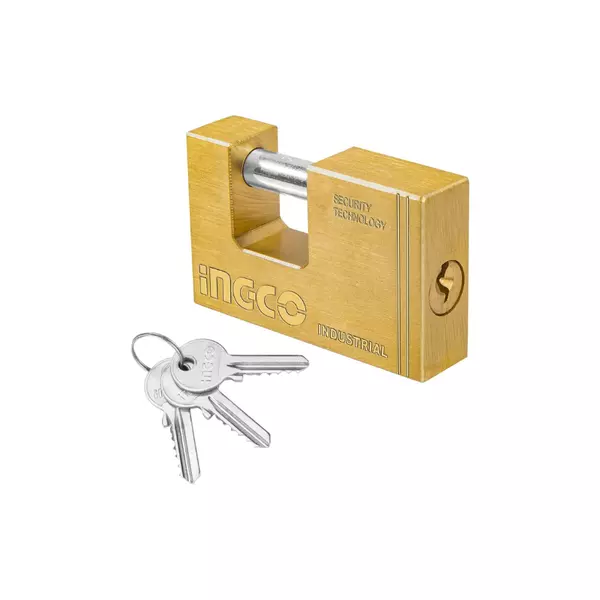 Ingco Heavy Duty Brass Block Padlock 90Mm With 3Pcs Brass Keys Dbbpl0902 1 Ingco Heavy Duty Brass Block Padlock 90Mm With 3Pcs Brass Keys Dbbpl0902