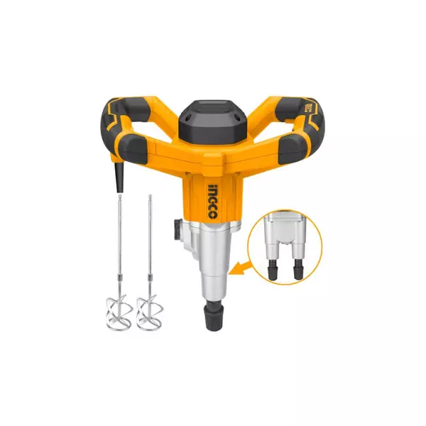 Ingco Electric Paint Mixer 1600W With 2Pcs Mixing Pads 1 Set Extra Carbon Brushes Mx218008 1 Ingco Electric Paint Mixer 1600W With 2Pcs Mixing Pads 1 Set Extra Carbon Brushes Mx218008