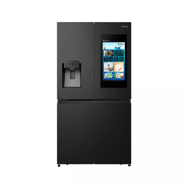 Hisense Refrigerator 536L French Door With Plumbed Led Screen, Wifi, Water &Amp; Ice Dispenser Black Stainless Steel H750Fsb-Ids 1 Hisense Refrigerator 536L French Door With Plumbed Led Screen, Wifi, Water &Amp; Ice Dispenser Black Stainless Steel H750Fsb-Ids
