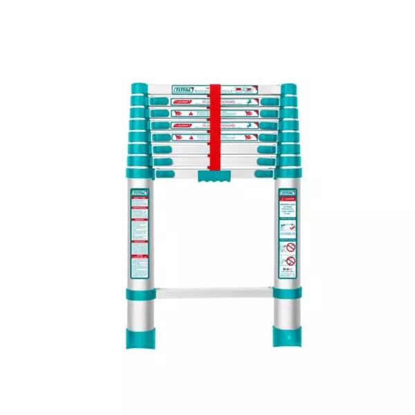 Total Telescopic Ladder With 8 Steps, Aluminium Body, Easy Carry Thlad08081 1 Total Telescopic Ladder With 8 Steps, Aluminium Body, Easy Carry Thlad08081