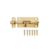 Total Steel Tower Bolt 4" 1.2/φ7.4mm for Horizontal & Vertical Positions, Includes 6pcs Fasteners THTB104