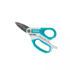 Total Electrician's Scissor 170mm 7" for Electrical & Data Cable Work with Integrated Cable Cutter, Titanium Plated Stainless Steel THES051708