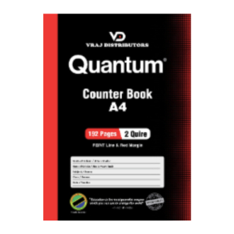 Quantum Counter Book 3 Quire, A4, 288 Pages, (Pack of 36Pcs)