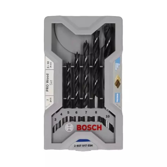 Bosch Brad Point Wood Drill Bit Set (for Soft- and Hardwood, Ø 3-10 mm, Accessories Drill Driver and Drill Stand (Pack of 10Sets) 2607017034