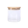 Generic Glass Jar Round with Wooden Lid 10x12cm – Elegant Storage Container for Kitchen & Home R1012(1-19)
