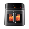 Hisense 8L Air Fryer - Visible Basket, 360° Circulation, Colorful Touch Panel, 10 Preset Menus, H06AFBS2S3.