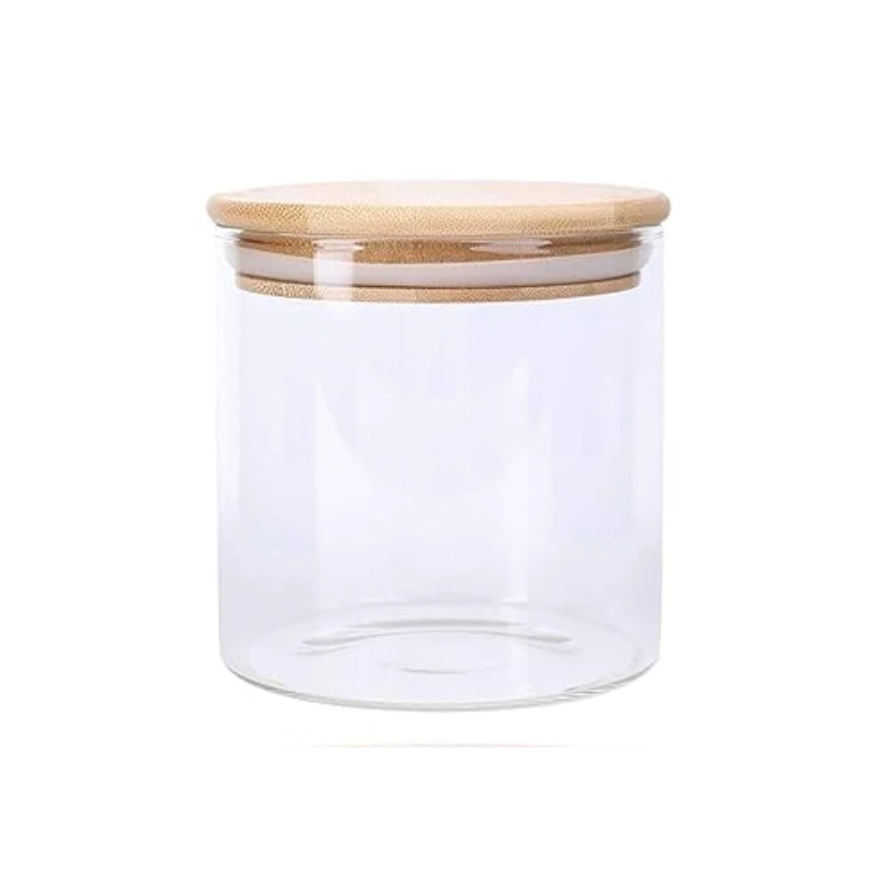 Generic Glass Jar Round With Wooden Lid 10X15Cm – Elegant Storage Container For Kitchen &Amp; Home R1015(1-28) 1 Generic Glass Jar Round With Wooden Lid 10X15Cm – Elegant Storage Container For Kitchen &Amp; Home R1015(1-28)