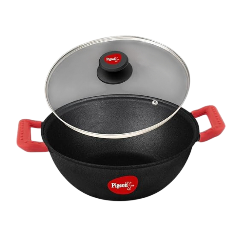 Pigeon Imperi Luxe Cast Iron Kadai 26Cm – Natural Non-Stick, Toxin-Free &Amp; Durable Cookware Sap 16301 1 Pigeon Imperi Luxe Cast Iron Kadai 26Cm – Natural Non-Stick, Toxin-Free &Amp; Durable Cookware Sap 16301