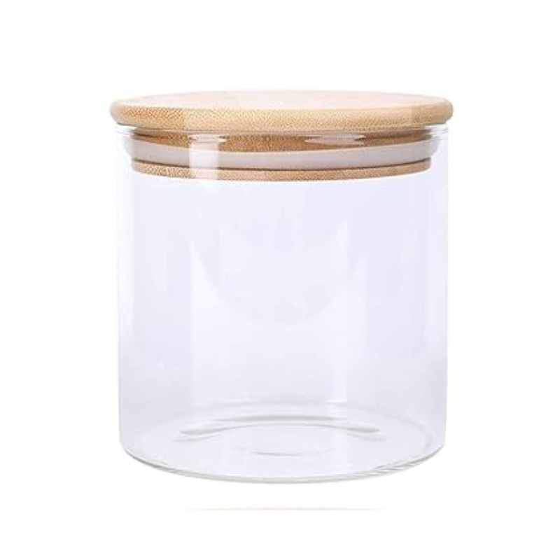 Generic Glass Jar Round With Wooden Lid 10X20Cm – Elegant Storage Container For Kitchen &Amp; Home R1020(1-6) 1 Generic Glass Jar Round With Wooden Lid 10X20Cm – Elegant Storage Container For Kitchen &Amp; Home R1020(1-6)