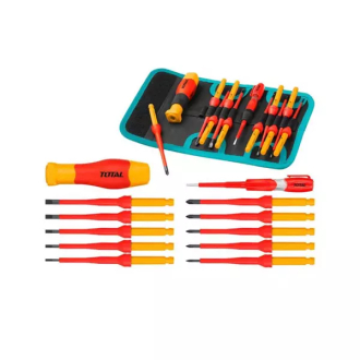 Total Screw Driver Interchangeable 12pcs Set Insulated THKISD1201