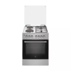 Dolphin Free Standing Cooking Range 60x60, 2 Gas Burners, 2 Electric Hot Plate & Electric Oven, Inox FS06060I-2G2E/E