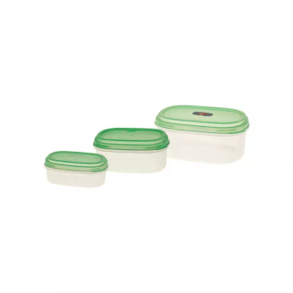 Cello Plastic Container Oval 165 x 125 x 75mm 3pc Set (Pack of 6)
