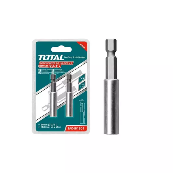 Total Screw Driver Bit Holder 60Mm Tac461601 1 Total Screw Driver Bit Holder 60Mm Tac461601