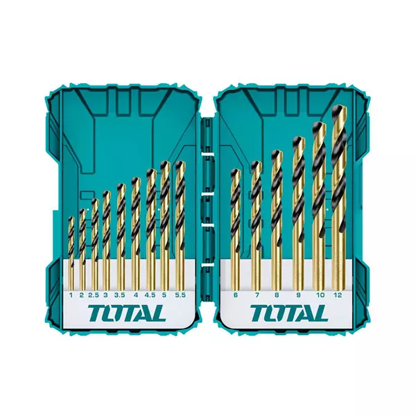 Total Drill Bit Set Hss 15Pcs Tacsdl51501 1 Total Drill Bit Set Hss 15Pcs Tacsdl51501