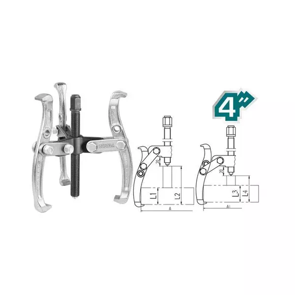Total Gear Puller 3 Jaws 4&Quot; Thtgp346 1 Total Gear Puller 3 Jaws 4&Quot; Thtgp346