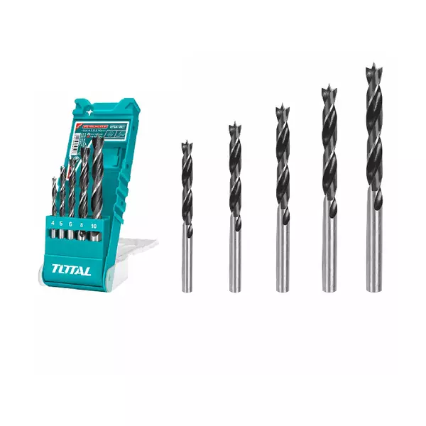 Total Drill Bit Set For Wood 5Pcs Tacsd7056 1 Total Drill Bit Set For Wood 5Pcs Tacsd7056