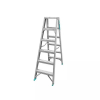 Total Double Sided Folding Ladder Aluminium 2 x 6 Steps, Easily Foldable for Space Saving Storage, Oxidation THLAD01061