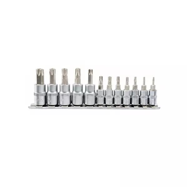 Total Torx Bit Socket Spanner Set S2 Chromed Plated 1/4&Quot;, 3/8&Quot; 12Pcs Tht1438121 1 Total Torx Bit Socket Spanner Set S2 Chromed Plated 1/4&Quot;, 3/8&Quot; 12Pcs Tht1438121