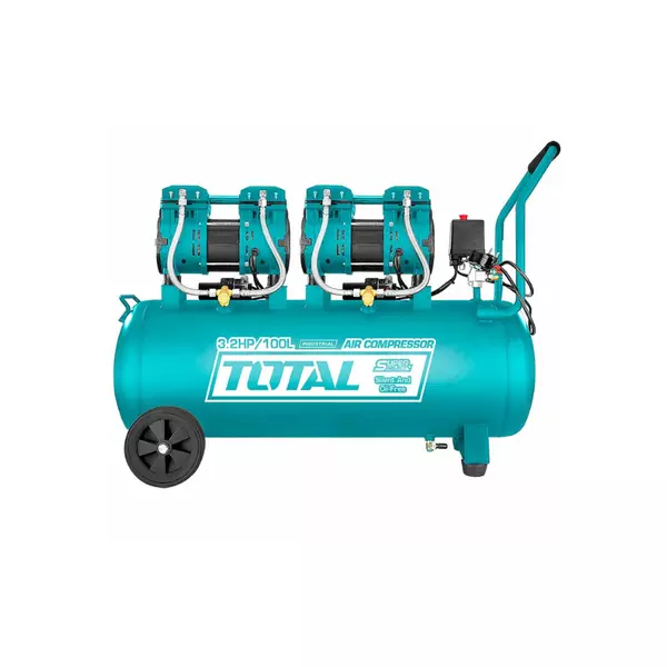 Total Air Compressor Oiless System, 2 Copper Wire Motor 100L 2.4Kw 1200W Tcs2241008-8 1 Total Air Compressor Oiless System, 2 Copper Wire Motor 100L 2.4Kw 1200W Tcs2241008-8