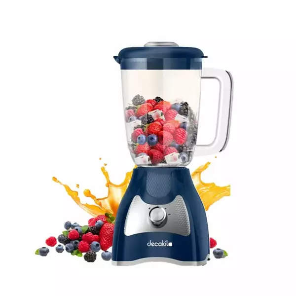 Decakila Blender 1.5L Plastic Jug With Stainless Steel Blades 500W Kejb043L 2 Speed Control With Pulse Copper Wire Motor Anti Slip Feet Design 1 Decakila Blender 1.5L Plastic Jug With Stainless Steel Blades 500W Kejb043L 2 Speed Control With Pulse Copper Wire Motor Anti Slip Feet Design