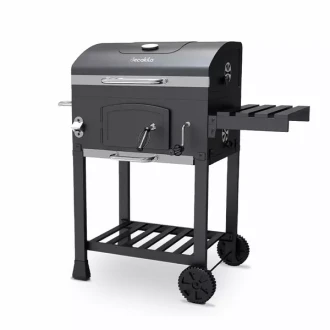 Decakila Barbeque Grill Charcoal Stainless Steel Adjustable Height Kmcc008b 82 cm height chromed wire cooking grid chromed wire warming rack with thermometer