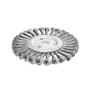 Total Wire Disc Brush 125mm Twisted Hard Silver TAC35051