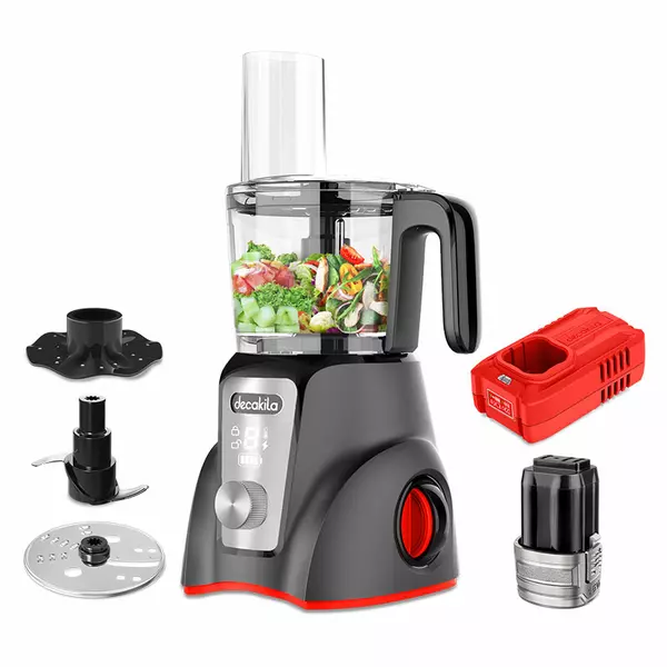Decakila Food Processor 1.25L Bowl With Stainless Steel Blade Cordless 250W Kemg027B Plastic Body Chopping, Slicing And Cutting Function Detachable Blade 1 Decakila Food Processor 1.25L Bowl With Stainless Steel Blade Cordless 250W Kemg027B Plastic Body Chopping, Slicing And Cutting Function Detachable Blade