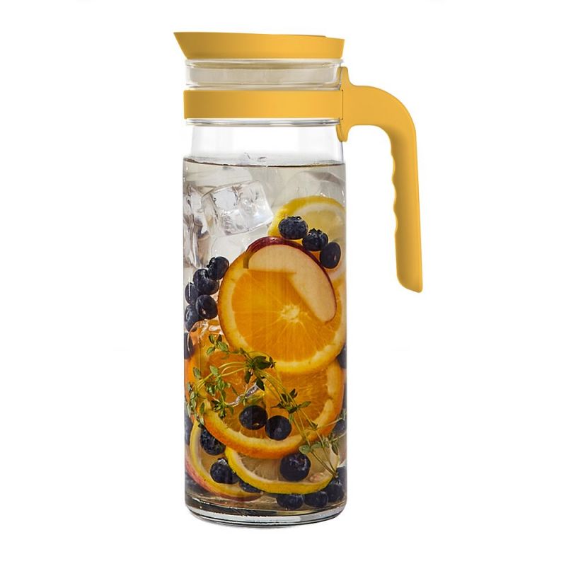 Ocean Jug Terra Pitcher Mimosa Yellow 1390Ml – Stylish Glass Serve Pitcher For Water, Juice &Amp; Cold Beverages 3B2434901G0006 2 Ocean Jug Terra Pitcher Mimosa Yellow 1390Ml – Stylish Glass Serve Pitcher For Water, Juice &Amp; Cold Beverages 3B2434901G0006