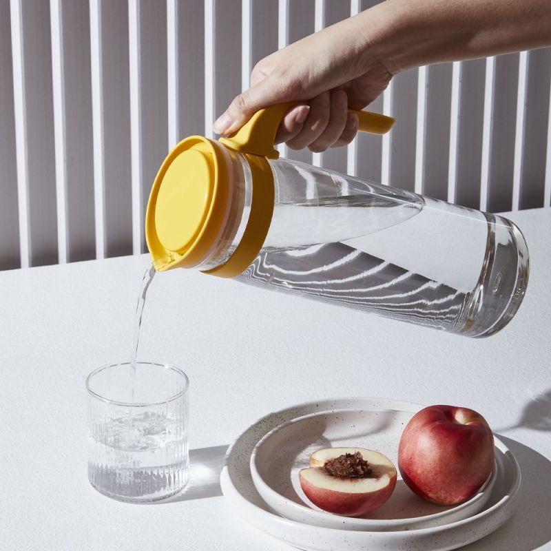 Ocean Jug Terra Pitcher Mimosa Yellow 1390Ml – Stylish Glass Serve Pitcher For Water, Juice &Amp; Cold Beverages 3B2434901G0006 4 Ocean Jug Terra Pitcher Mimosa Yellow 1390Ml – Stylish Glass Serve Pitcher For Water, Juice &Amp; Cold Beverages 3B2434901G0006