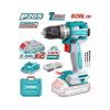 Total Compact Brushless Impact Drill, Cordless Lithium-ion 20V TIDLI20602