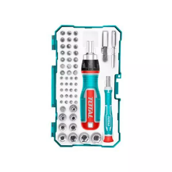 Total Screwdriver Bit Set, Cr-V Material Tacsd30556 (Pack Of 55Pcs) 1 Total Screwdriver Bit Set, Cr-V Material Tacsd30556 (Pack Of 55Pcs)