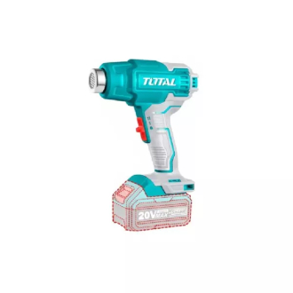 Total Cordless Heat Gun 20V 300/550°C with Reduction, Reflector & Flat Nozzle, 4.0Ah Battery & Charger TBLI20025