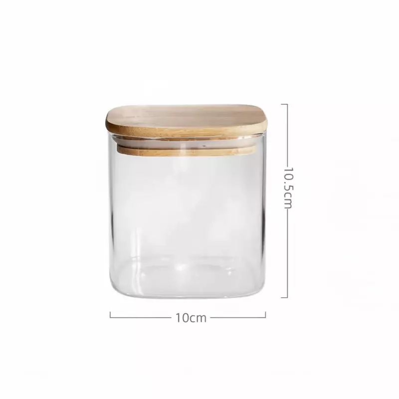 Generic Glass Jar Square With Wooden Lid 10X10Cm – Elegant Storage Container For Kitchen &Amp; Home S1010(1-38) 2 Generic Glass Jar Square With Wooden Lid 10X10Cm – Elegant Storage Container For Kitchen &Amp; Home S1010(1-38)